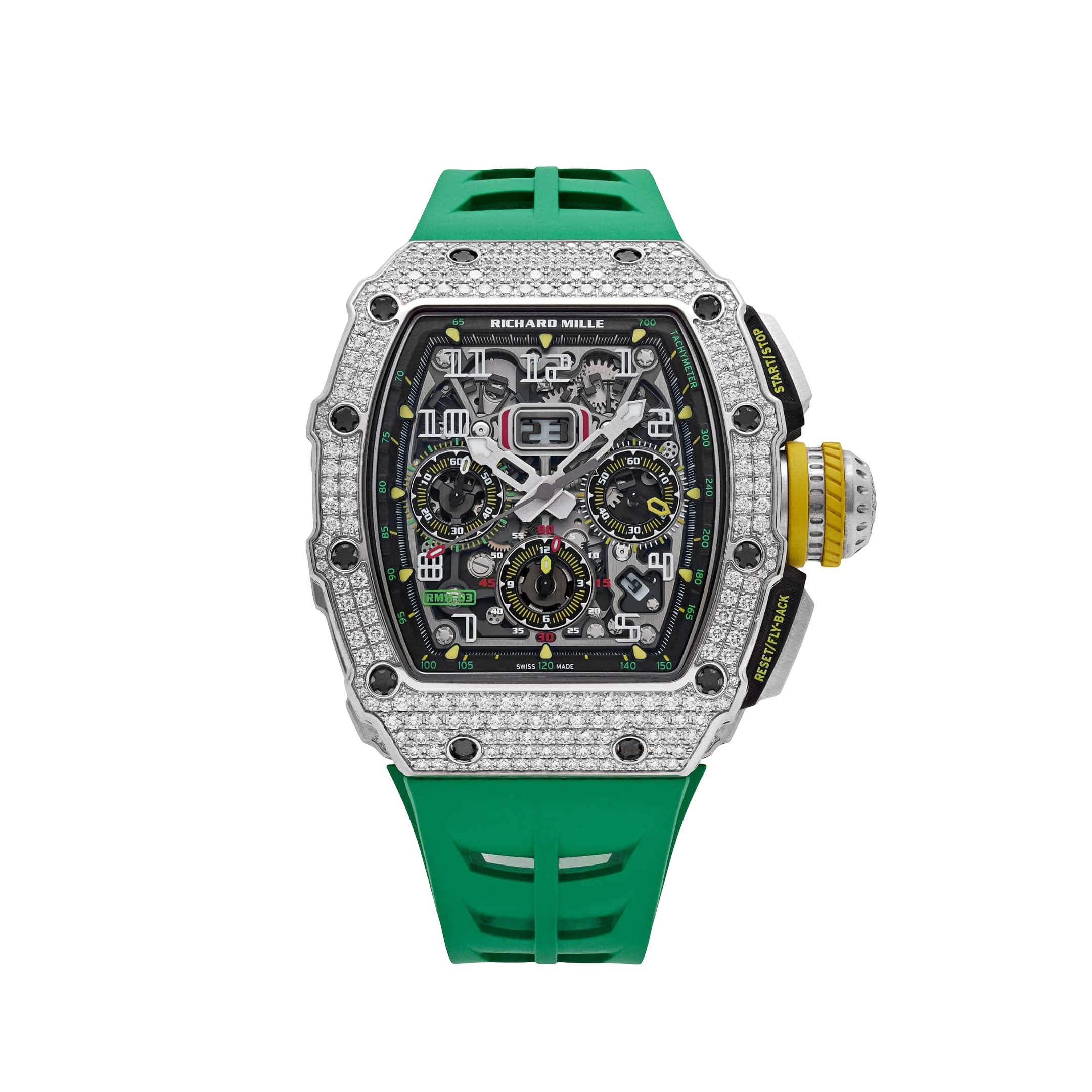 Richard Mille RM 11-03 Flyback Chronograph White Gold Diamond Bezel (2019)