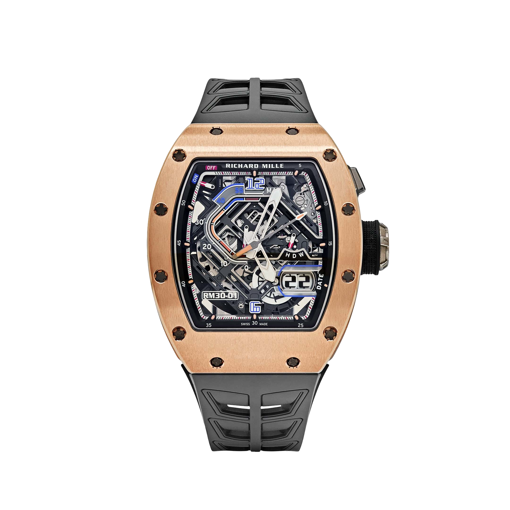 Richard Mille RM 30-01 Declutchable Rotor Rose Gold Skeleton Dial (2023)