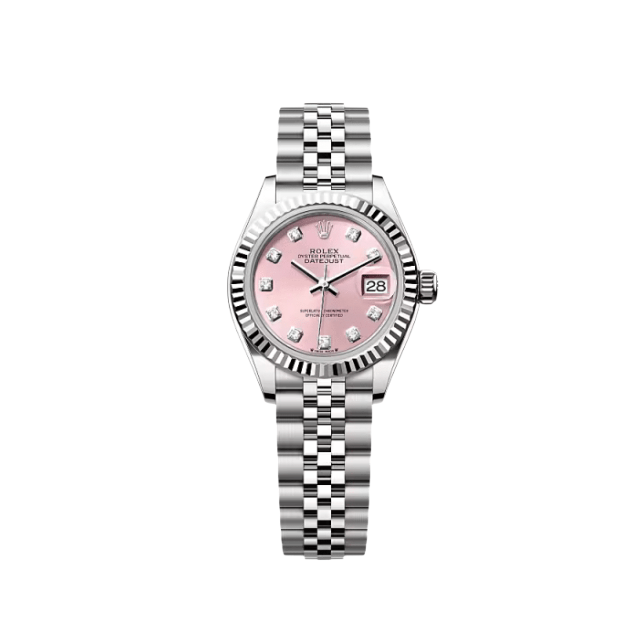 Rolex Datejust 28 279174 'Ladies' Stainless Steel Pink Diamond Dial Jubilee (2025)
