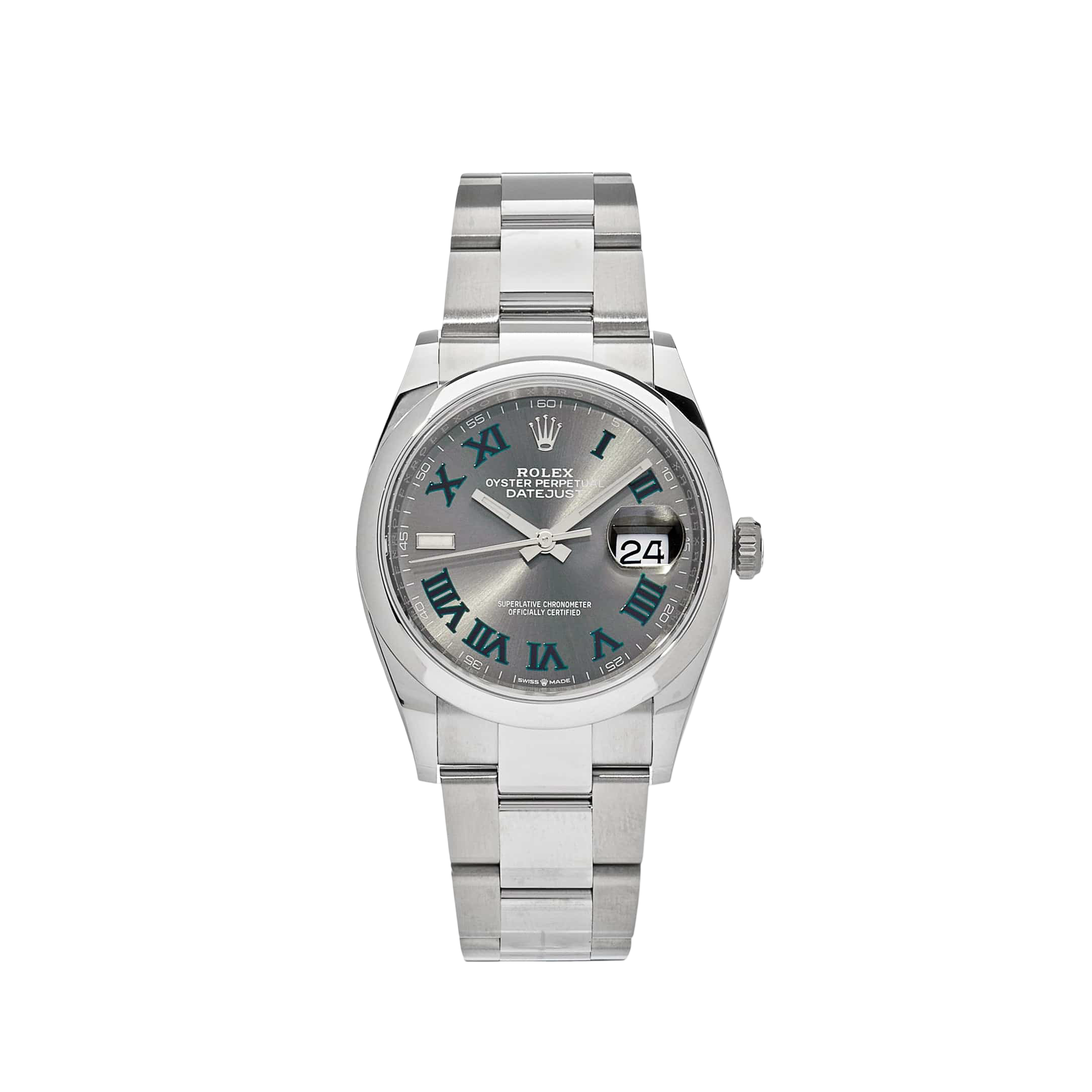 Rolex Datejust 36 126200 Stainless Steel 'Wimbledon' Slate Dial Oyster (2022)