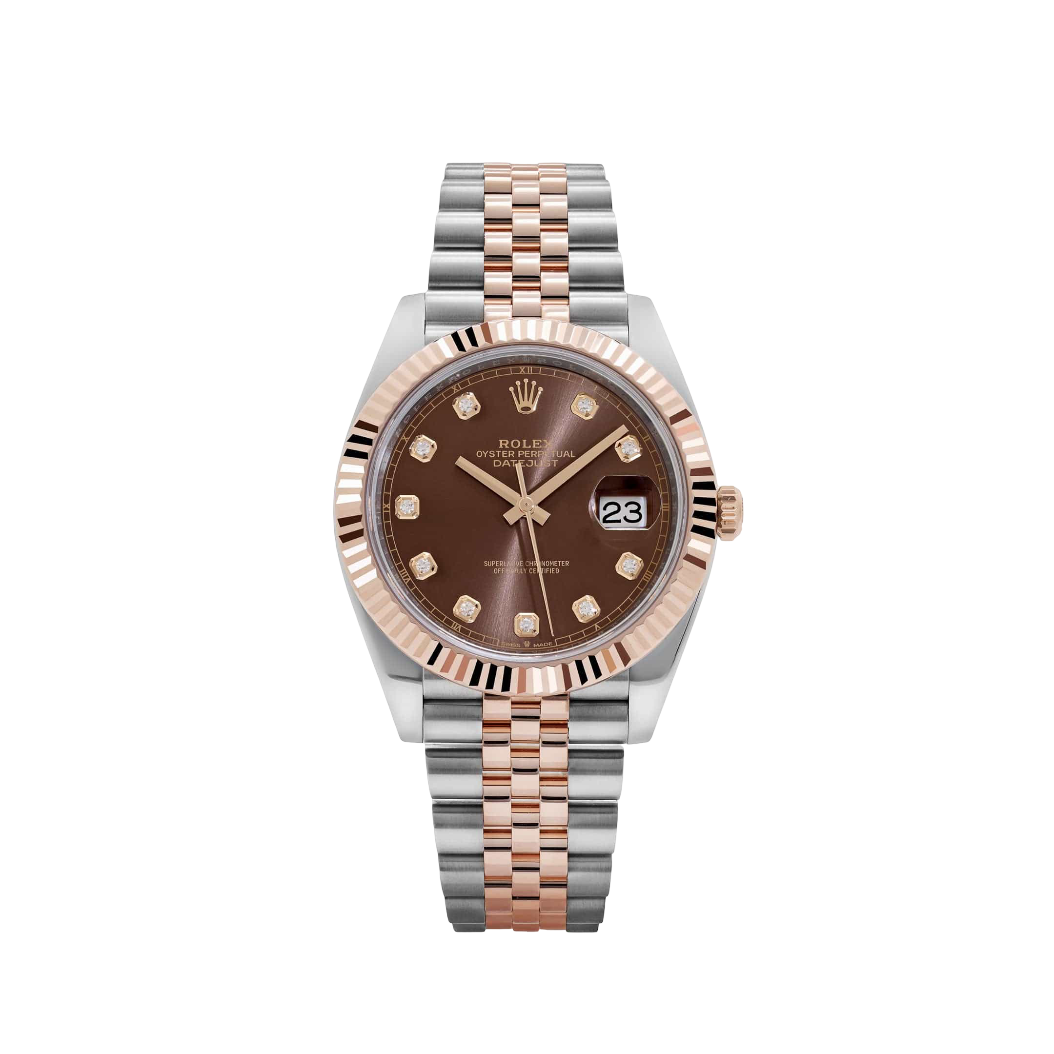 Rolex Datejust 41 126331 Stainless Steel Rose Gold Chocolate Diamond Dial Jubilee (2025)