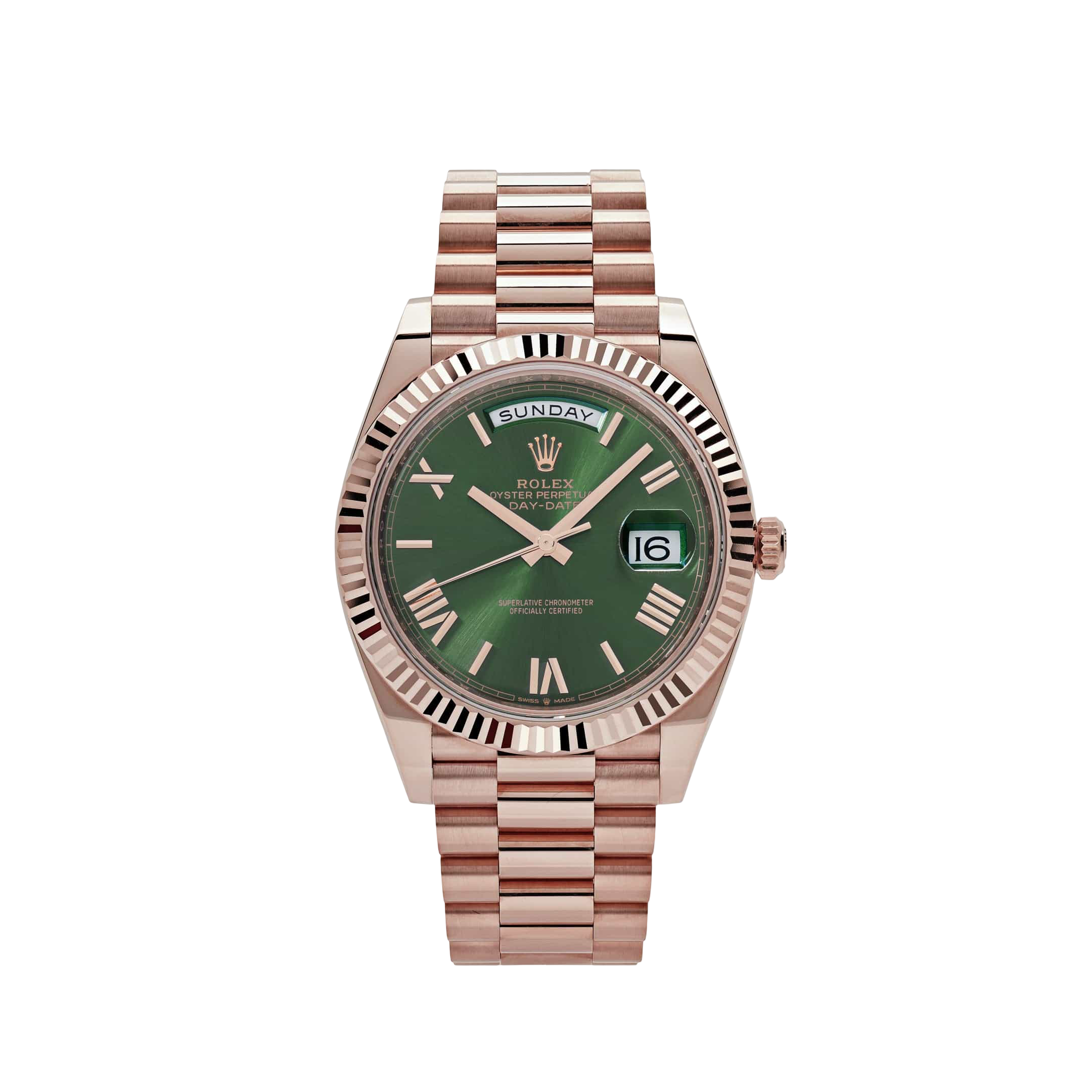 Rolex Day-Date 40 228235 Rose Gold Olive Green Dial (2022)