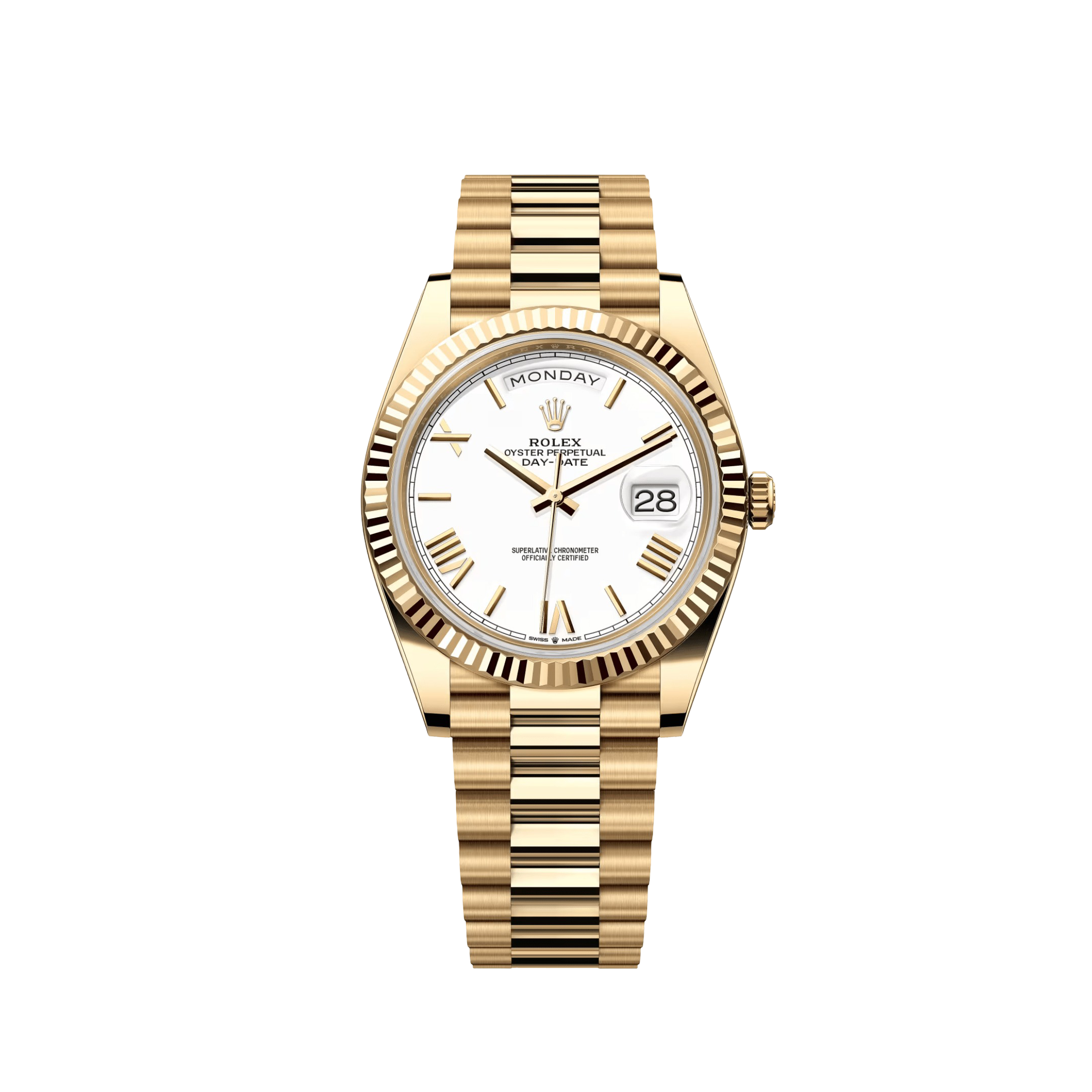 Rolex Day-Date 40 228238 Yellow Gold White Roman Numerals Dial (2019)