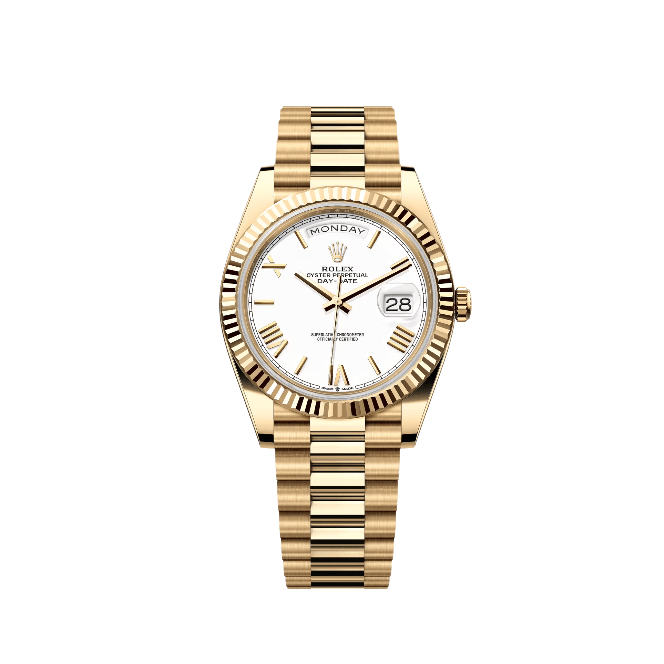 Rolex Day-Date 40 228238 Yellow Gold White Roman Numerals Dial (2023)