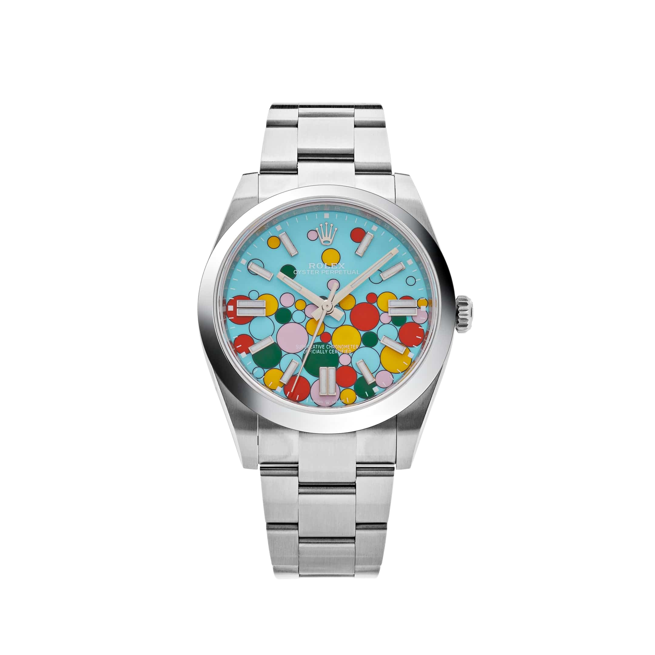 Rolex Oyster Perpetual 41 124300 Stainless Steel 'Celebration Motif' Dial (2024)