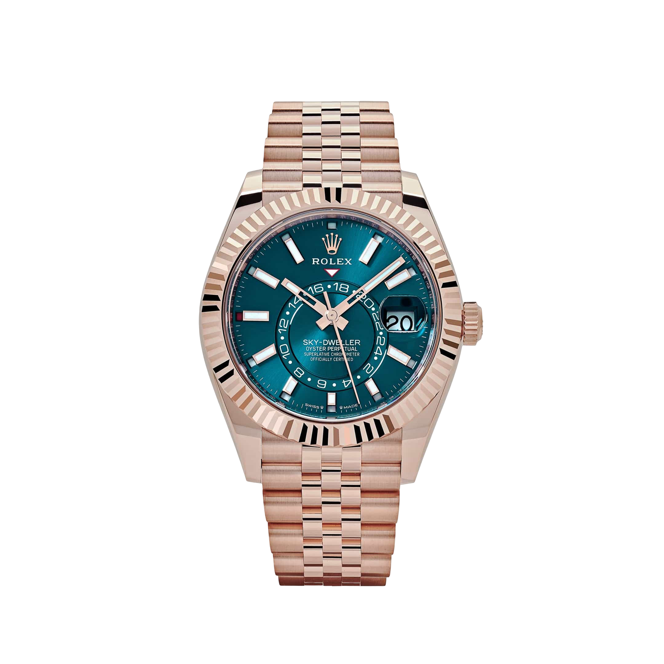 Rolex Sky-Dweller 336935 Rose Gold Blue-Green Dial Jubilee (2024)