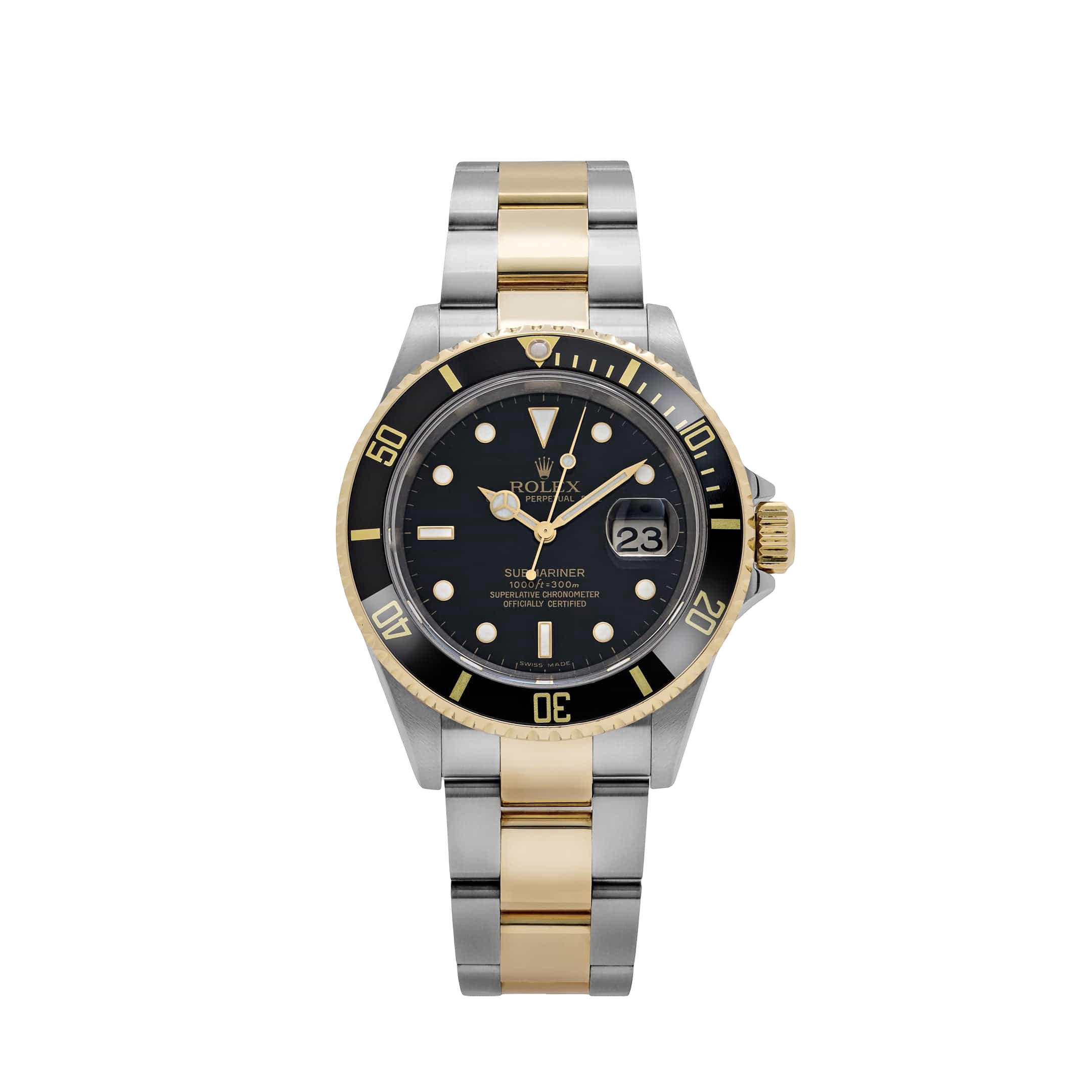 Rolex Submariner Date 16613N Stainless Steel Yellow Gold Black Dial (2008)