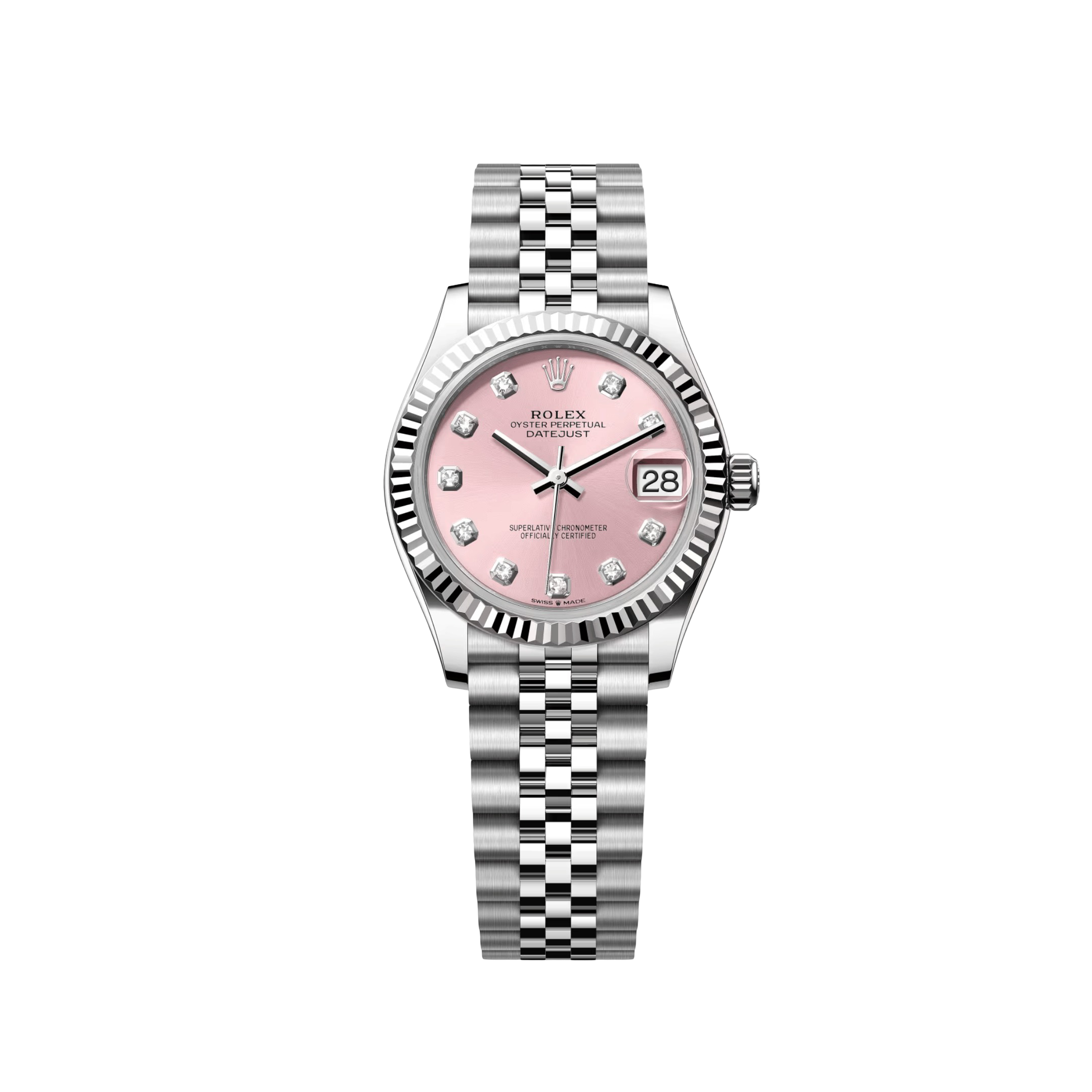 Rolex Datejust 31 278274 'Ladies' Stainless Steel Pink Diamond Dial Jubilee (2025)