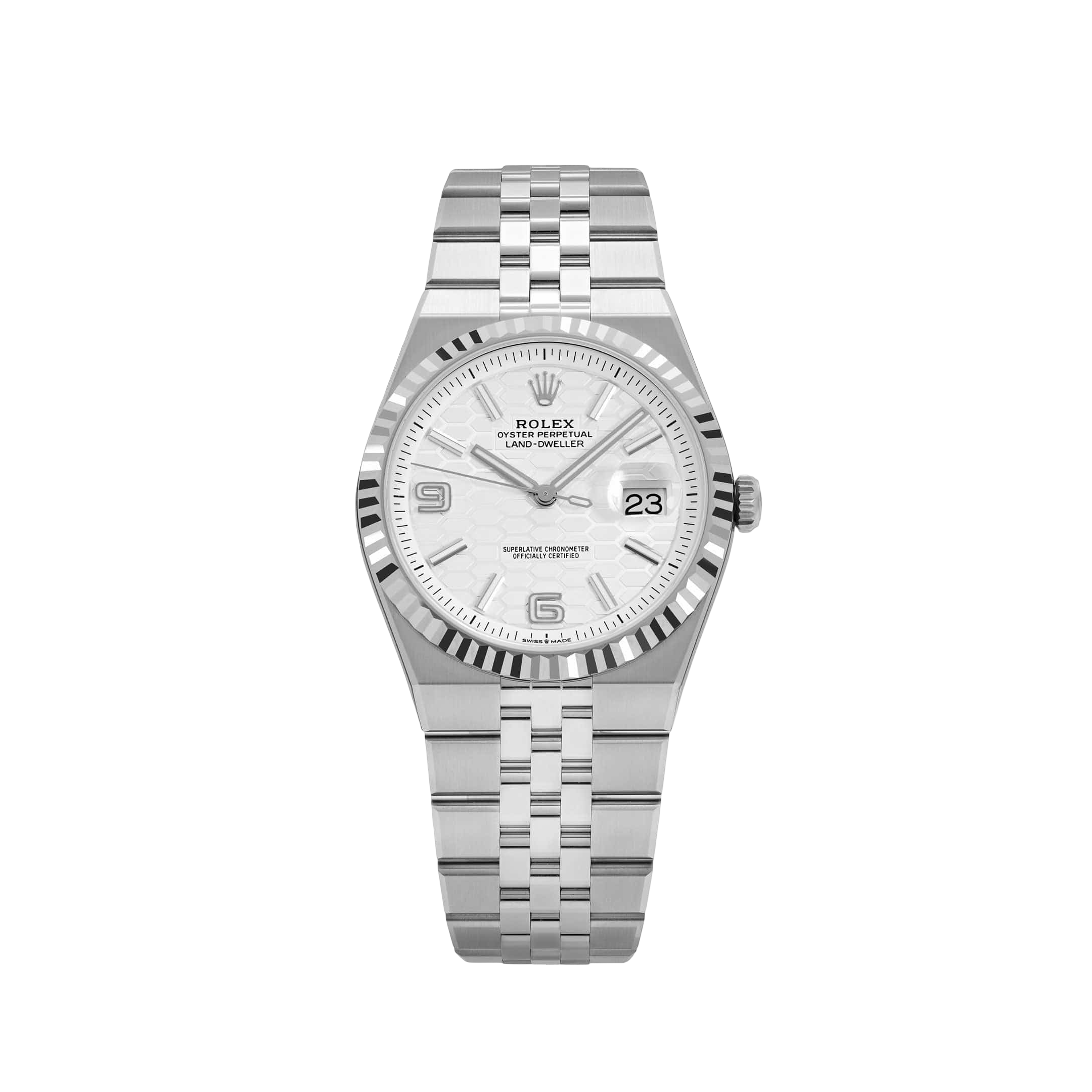 Rolex Land-Dweller 127334 Stainless Steel White Gold Intense White Dial (2025)